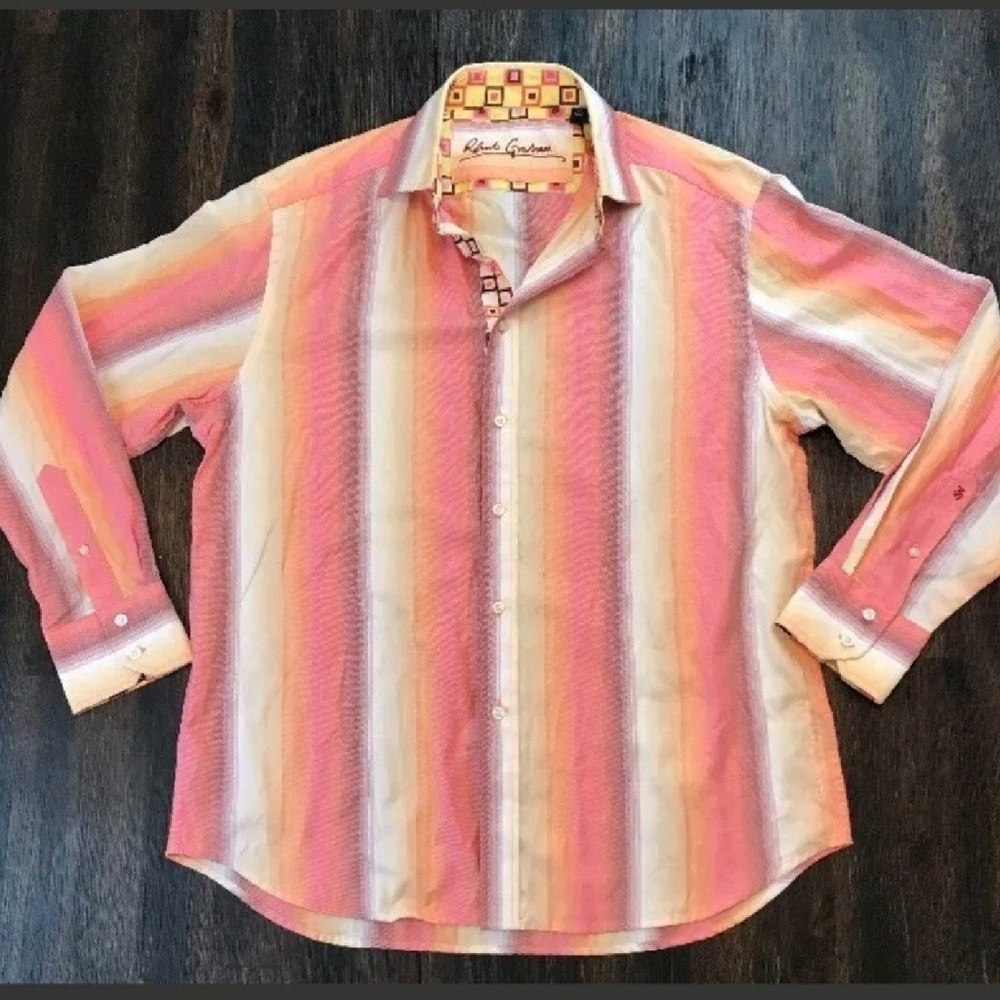 Robert Graham Button Long Sleeve Shirt Sz XL